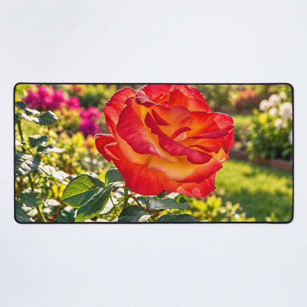 Item preview, Elegant Red and Orange Rose Flower Botanical Nature Design designed and sold by Wild Bloom Paws.