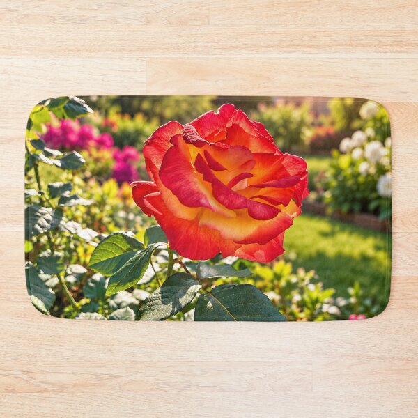 Item preview, Elegant Red and Orange Rose Flower Botanical Nature Design designed and sold by Wild Bloom Paws.