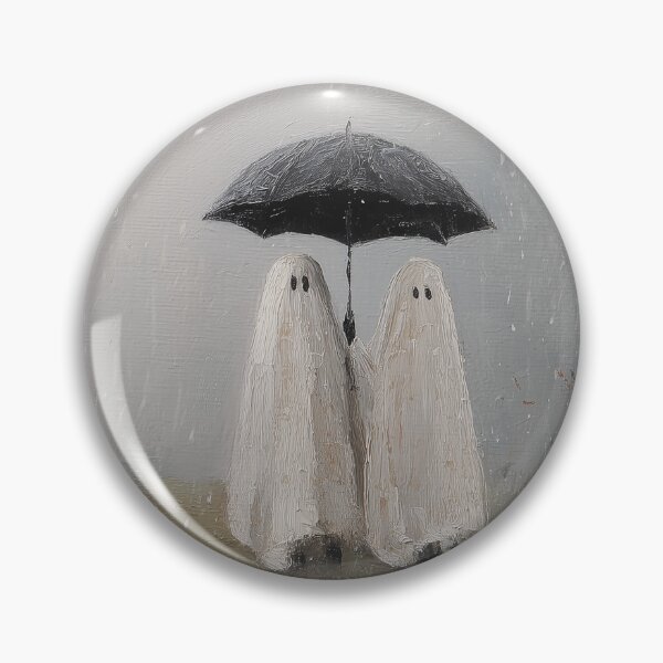 Item preview, Ghosts Sharing Umbrella by Railroad Tracks Painting designed and sold by NatureSight.