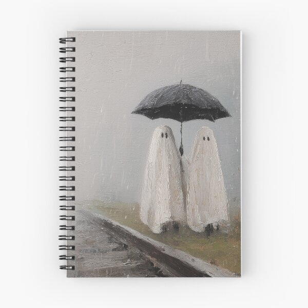 Item preview, Ghosts Sharing Umbrella by Railroad Tracks Painting designed and sold by NatureSight.