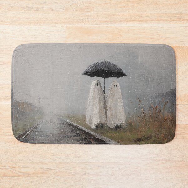 Item preview, Ghosts Sharing Umbrella by Railroad Tracks Painting designed and sold by NatureSight.