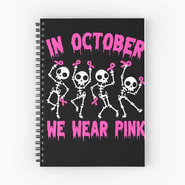 Item preview, October We Wear Pink Breast Cancer Awareness Skeleton designed and sold by Khescoiu.