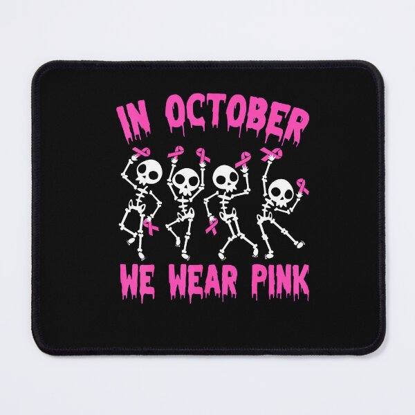Item preview, October We Wear Pink Breast Cancer Awareness Skeleton designed and sold by Khescoiu.