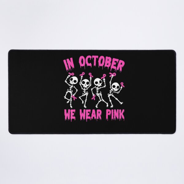 Item preview, October We Wear Pink Breast Cancer Awareness Skeleton designed and sold by Khescoiu.