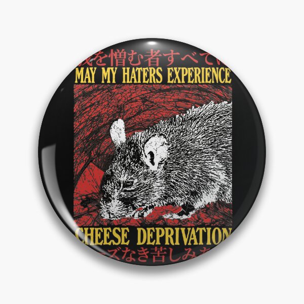 Item preview, May My Haters Experience Cheese Deprivation Funny Rat Japanese Poster Sarcastic Meme designed and sold by CarlaKaise.