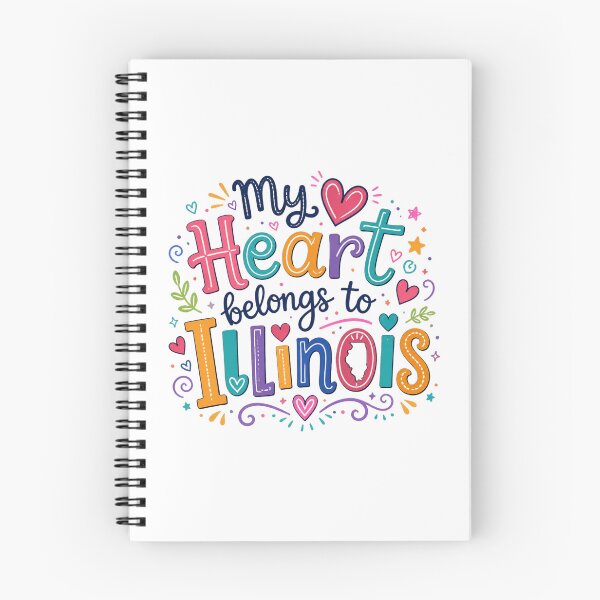 Item preview, My Heart Belongs to Illinois - Cute Souvenir Travelers Gift for Men Women & Kids  designed and sold by Mozaic Clothes.
