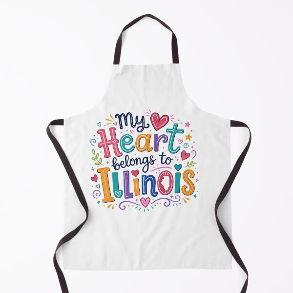 Item preview, My Heart Belongs to Illinois - Cute Souvenir Travelers Gift for Men Women & Kids  designed and sold by Mozaic Clothes.
