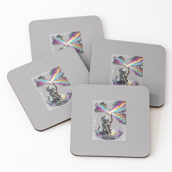 Item preview, Cat Dark Side of the Moon Prism Rainbow Pun T-Shir-20 designed and sold by SaschTolle.
