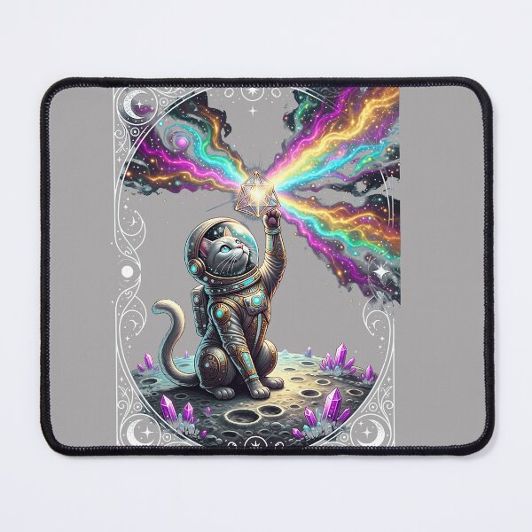 Item preview, Cat Dark Side of the Moon Prism Rainbow Pun T-Shir-20 designed and sold by SaschTolle.