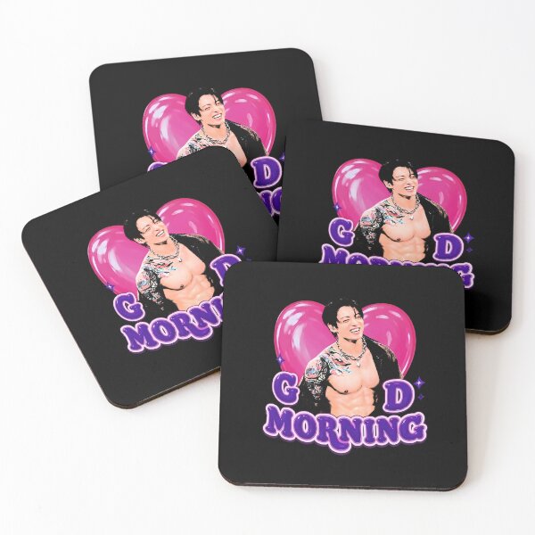 Item preview, Jungkook ABS Good Morning Pink Heart designed and sold by vdzooart.