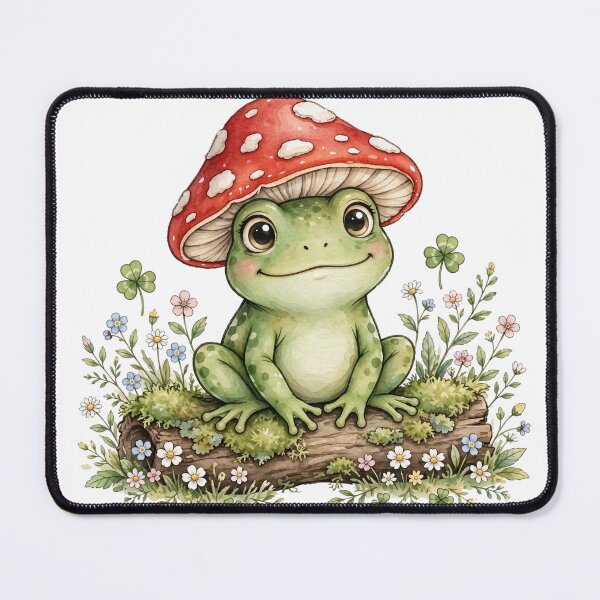 Item preview, Cottagecore Frog Mushroom Hat Cute Kawaii Sticker designed and sold by dostielee.