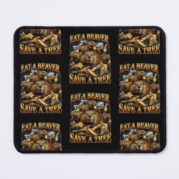 Item preview, Eat A Beaver Save A Tree Funny Retro Sarcastic Animal Humor Meme designed and sold by CarlaKaise.