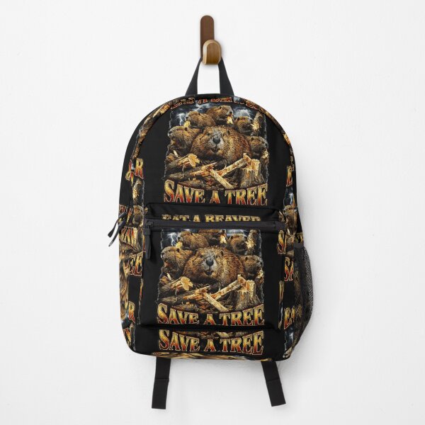 Item preview, Eat A Beaver Save A Tree Funny Retro Sarcastic Animal Humor Meme designed and sold by CarlaKaise.