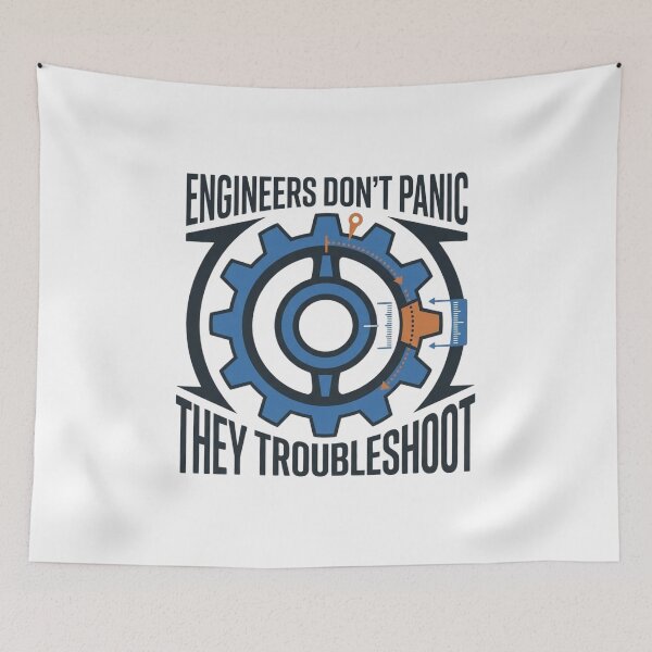 Item preview, Engineers Don't Panic They Troubleshoot Gear Design designed and sold by Amr Darwish Graphic designer.