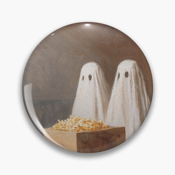 Item preview, Ghosts Movie Night Popcorn Halloween Painting designed and sold by NatureSight.