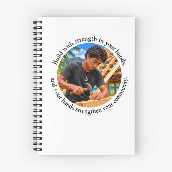 Item preview, Polynesian Community Proverb - Build with strength in your hands | Pacific Art designed and sold by ShakaLife.org.