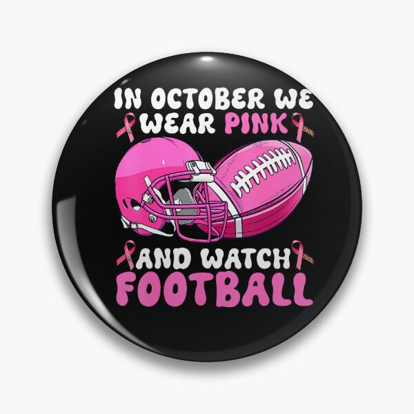 Item preview, October We Wear Pink Football Breast Cancer Awareness designed and sold by Khescoiu.