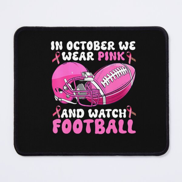 Item preview, October We Wear Pink Football Breast Cancer Awareness designed and sold by Khescoiu.