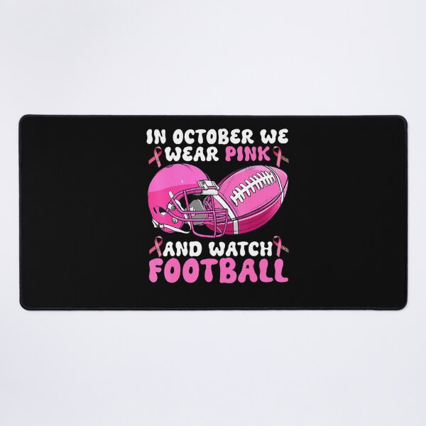 Item preview, October We Wear Pink Football Breast Cancer Awareness designed and sold by Khescoiu.
