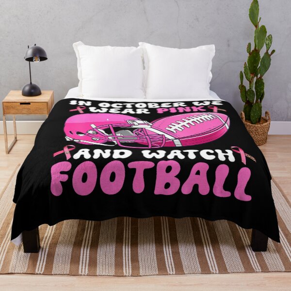Item preview, October We Wear Pink Football Breast Cancer Awareness designed and sold by Khescoiu.