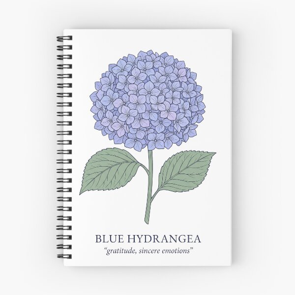 Item preview, Blue Hydrangea Flower Meaning Illustration" designed and sold by Day1-TN.