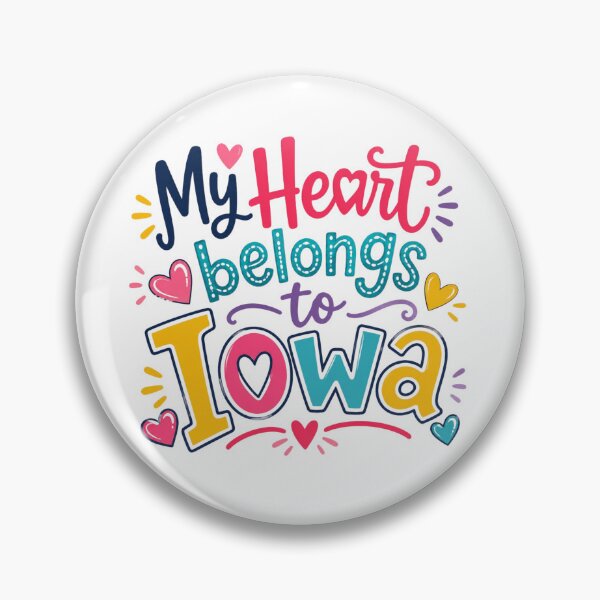 Item preview, My Heart Belongs to Iowa - Cute Souvenir Travelers Gift for Men Women & Kids  designed and sold by Mozaic Clothes.