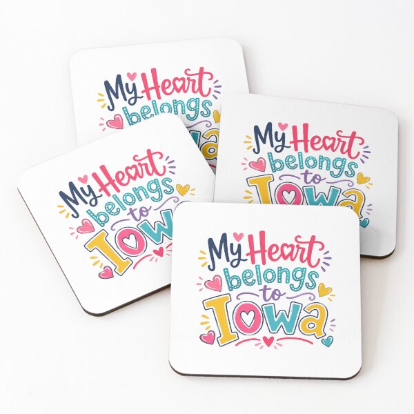 Item preview, My Heart Belongs to Iowa - Cute Souvenir Travelers Gift for Men Women & Kids  designed and sold by Mozaic Clothes.