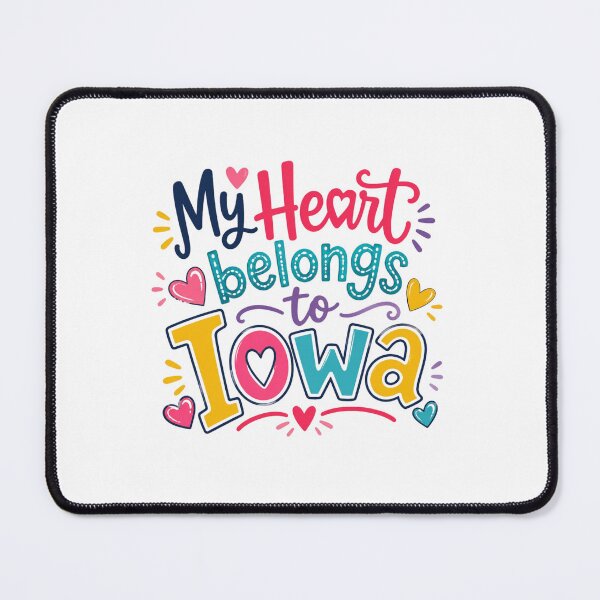 Item preview, My Heart Belongs to Iowa - Cute Souvenir Travelers Gift for Men Women & Kids designed and sold by Mozaic Clothes.