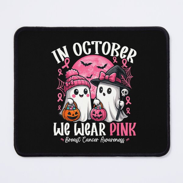 Item preview, October We Wear Pink Ghost Witch Awareness designed and sold by Khescoiu.