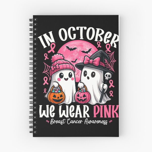 Item preview, October We Wear Pink Ghost Witch Awareness designed and sold by Khescoiu.