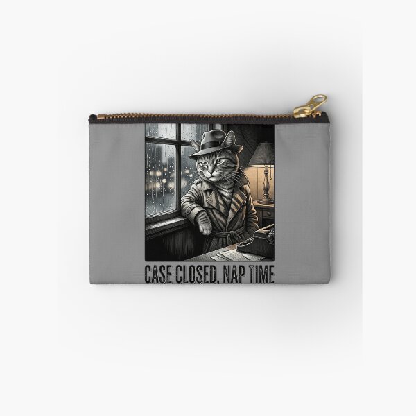 Item preview, Case Closed Nap Time Funny Film Noir Cat Detective Cat Noir Movie Lover Gif designed and sold by FurRealStudioCo.