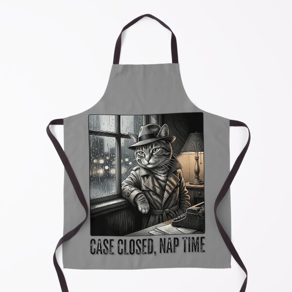 Item preview, Case Closed Nap Time Funny Film Noir Cat Detective Cat Noir Movie Lover Gif designed and sold by FurRealStudioCo.