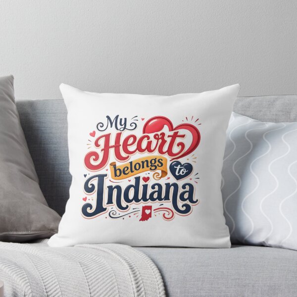 Item preview, My Heart Belongs to Indiana - Cute Souvenir Travelers Gift for Men Women & Kids  designed and sold by Mozaic Clothes.