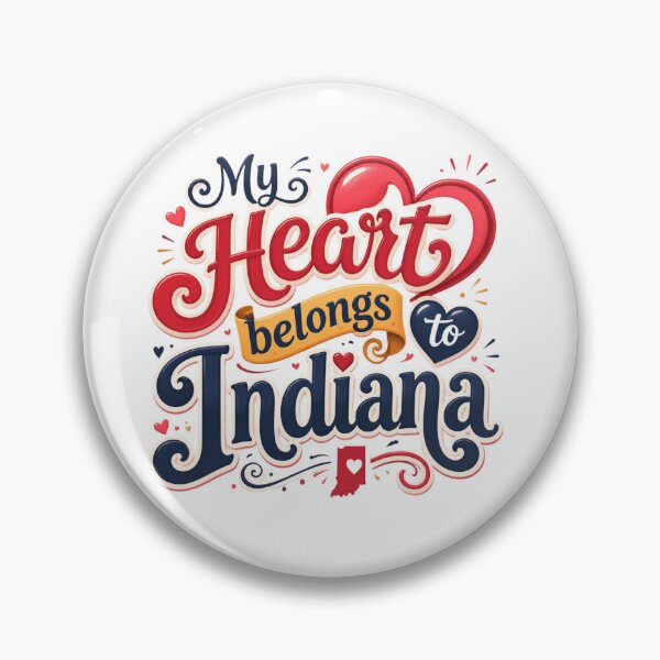 Item preview, My Heart Belongs to Indiana - Cute Souvenir Travelers Gift for Men Women & Kids  designed and sold by Mozaic Clothes.