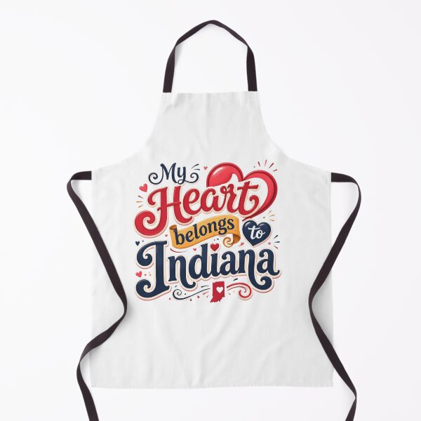 Item preview, My Heart Belongs to Indiana - Cute Souvenir Travelers Gift for Men Women & Kids  designed and sold by Mozaic Clothes.