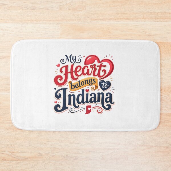 Item preview, My Heart Belongs to Indiana - Cute Souvenir Travelers Gift for Men Women & Kids  designed and sold by Mozaic Clothes.
