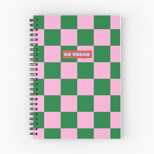 Item preview, Checkered: Pink & Dark Green | Go vegan. designed and sold by theethicwhisper.