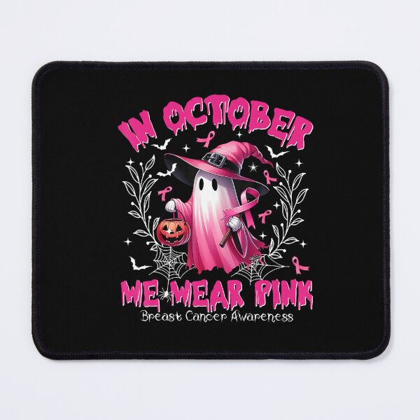 Item preview, October We Wear Pink Ghost Witch Breast Cancer designed and sold by Khescoiu.