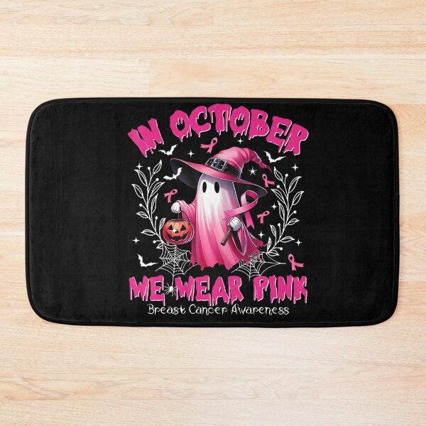Item preview, October We Wear Pink Ghost Witch Breast Cancer designed and sold by Khescoiu.