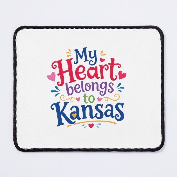Item preview, My Heart Belongs to Kansas - Cute Souvenir Travelers Gift for Men Women & Kids designed and sold by Mozaic Clothes.