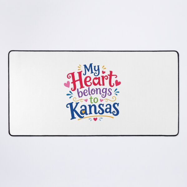 Item preview, My Heart Belongs to Kansas - Cute Souvenir Travelers Gift for Men Women & Kids designed and sold by Mozaic Clothes.