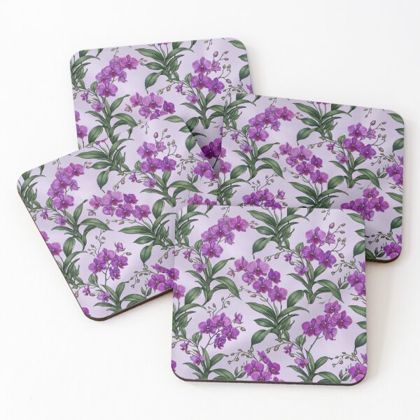 Item preview, Dense Purple Orchid Foliage Botanical Repeating Pattern designed and sold by Studio BC.