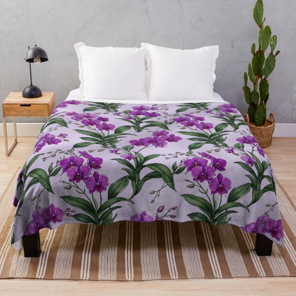 Item preview, Dense Purple Orchid Foliage Botanical Repeating Pattern designed and sold by Studio BC.