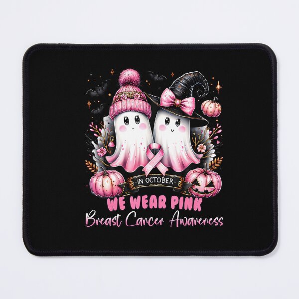 Item preview, October We Wear Pink Ghost Witch Awareness designed and sold by Khescoiu.