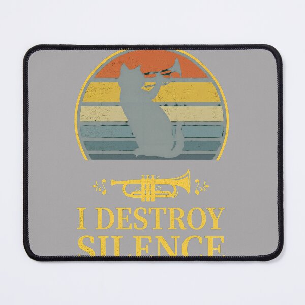 Item preview, Cat Playing Trumpet I Destroy Silence Retro T-16 designed and sold by SaschTolle.