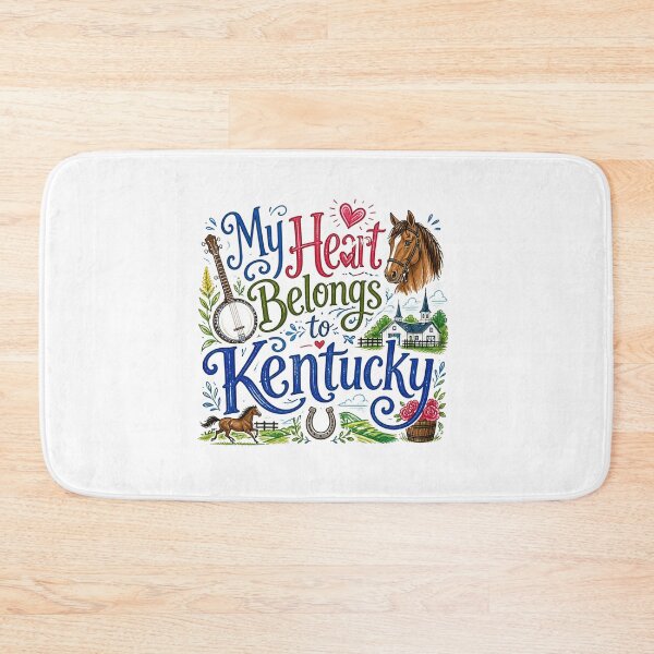 Item preview, My Heart Belongs to Kentucky - Cute Souvenir Travelers Gift for Men Women & Kids  designed and sold by Mozaic Clothes.