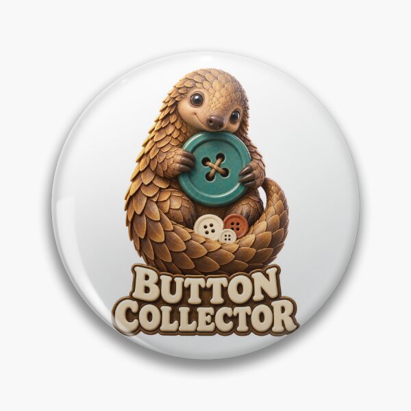 Item preview, Button Collector Pangolin Treasure designed and sold by TrendTribeTP.