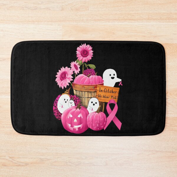 Item preview, October We Wear Pink Ghosts Pumpkins Breast Cancer designed and sold by Khescoiu.