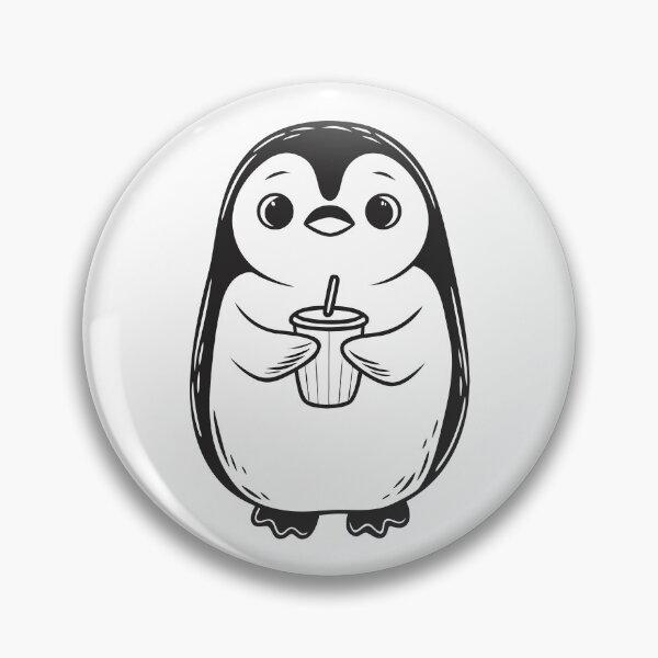 Item preview, Penguin with Coffee Funny Winter Gift 1 designed and sold by OneLine Studio.