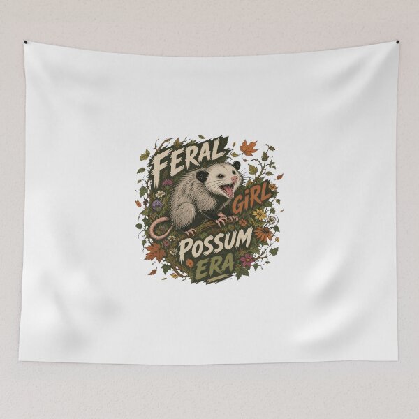 Item preview, Feral Girl Possum Era Untamed Wild Nature Art designed and sold by Créative touche .